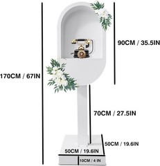 Wedding Phone Booth Audio Guest Book, Portable Venue Decoration for Guest