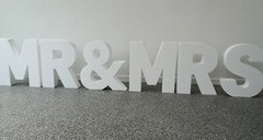 Lettering “Mr & Mrs” Letters 50-99cm Engagement Wedding Decoration Styrofoam