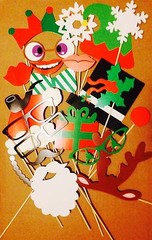 Christmas Photo Booth Props, 24 pcs, Attached NO DIY NEEDED, Ships Fast US