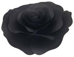 Decor In The Box 3 piece Handmade Paper Flower Set, Fully Assembled-Black/Silver