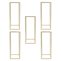 5PC 31.5in Tall Gold Metal Flower Stand for Wedding Table Centerpieces Decor