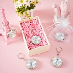 Nosiny 50 Sets Quinceanera Party Favor for Guests Silver Compact Mirror Keych…