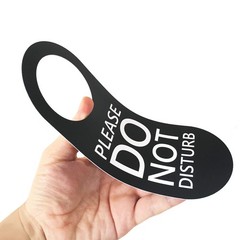 Do Not Disturb Door Hanger Sign 2 Pack (Black & White Double Sided) Please Do…