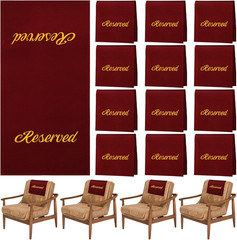 12 Pieces Reserved Seating Signs for Chairs 22 Inch Reserved Signs for Church Pe
