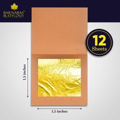 Barnabas Edible Gold Leaf 24K – Cake Decorations, Loose Gold Leaf Sheets for …