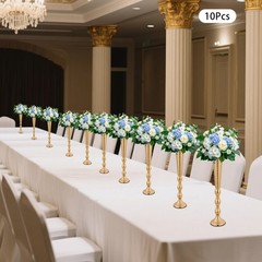 10* Countertop Flower Stand Gold Iron Wedding Flower Vases Table Decoration