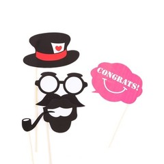 Wedding Photo Booth Props New Design Attached To The Stick US Seller, Ships Free