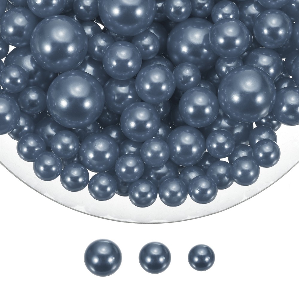 150 Pcs Pearl Bead for Vase Filler, 20/14/10mm Floating Beads(Dark Gray)