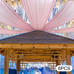 Pink Color Ceiling Drape Backdrop for Wedding Ceremony Stage Party Decoration