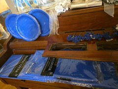 Wedding Accessories And Decorations Lot – Silver, White, Royal Blue