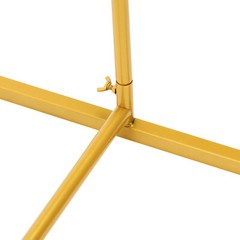 Metal Square Backdrop Stand 2 × 0.5 × 2 m Gold Frame With Pink Cover For Wedding