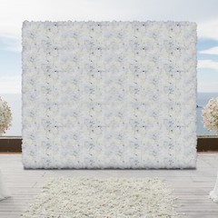 6-Pack Ivory Silk Rose Flower Wall Panels 40 × 60 cm Wedding Backdrop