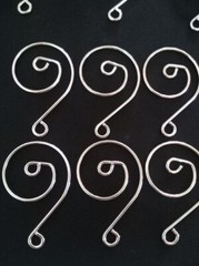 30pcs 30X45MM Hangers Wedding Connector Christmas Tree Ornament Silver Hooks