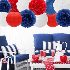 Fourth-4th Of July Imemorial-Day Party-Decorations – 15pcs Red White Red Blue