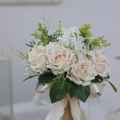Wedding Bouquets Large for Bride Bridesmaid,White Champagne Artificial Roses …
