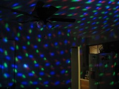 LED Lights Rotating Hanging Disco Ball Party Light VGC
