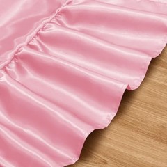 2 Pack Satin Table Runner 12 x 72 Inch Ruffle Table Runner,Satin 12″x72″ Pink