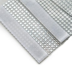 4 SILVER Rhinestone Mesh CURTAIN Tie Backs Drapery Holdbacks Party