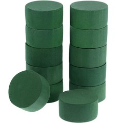 Maitys 12 Pieces Round Floral Foam Wet Green Flower Foam DIY Flower Arrangeme…