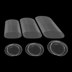 3 Pcs Round Cylinder Pedestal Stand For Wedding Party Display Stand Decor Clear