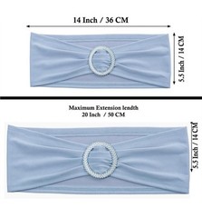 50 Light Blue Spandex Chair Band