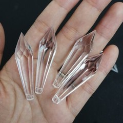 30pcs Acrylic Crystal Drop Pendant Prisms Chandelier Curtain Lamp Hanging Parts