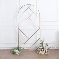 Gold 7 feet Metal Round Top Geometric Wedding BACKDROP STAND Party Decorations