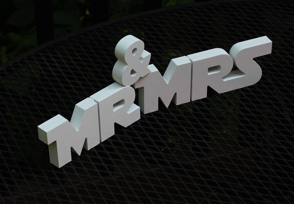 3D 3-Piece Star Wars Mr & Mrs table centerpice cake topper wedding gift idea