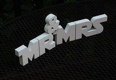3D 3-Piece Star Wars Mr & Mrs table centerpice cake topper wedding gift idea