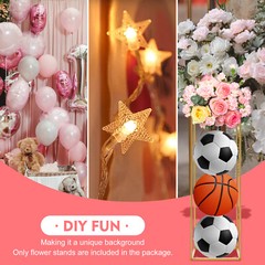 Flower Stand for Wedding Table 10x 31.5 in Tall Gold Metal Centerpieces Decor
