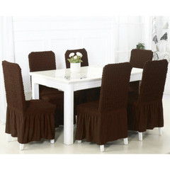 1/2/4/6pcs Dining Room Chair Covers Bubble Lattice Spandex Slipcover with Skirt