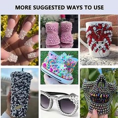 2000PCS AB Color Imitation Half Round Pearls Bead Loose Beads Gems, Mixed Siz…