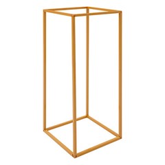 16Pcs 9.44*9.44*23.6″ 29.3lbs Gold Rectangular Smooth Metal Wedding Flower Stand
