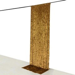 GOLD 5 ft Premium Velvet Backdrop Curtain Party Wedding Event Booth Decorations