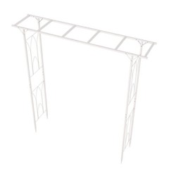 82″ Sturdy Metal Garden Arch Gothic Arbor Garden Trellis Climbing Plant Growing