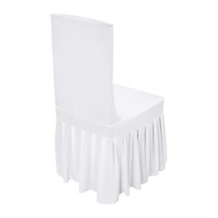 20PCS White Chair Covers for Wedding Parties and Dining Stretch Chair Slipcovers