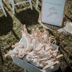 5/10pcs 24/33 Inches Elegant White Wedding Folding Umbrellas & Bridal Parasols