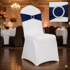 51pcs Spandex Stretch Chair Sashes With Bow Knots,Suitable For Wedding Parties