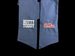 Ole Miss Hotty Toddy Cotton Wreath Sash (2 Logos) 24k Stitch