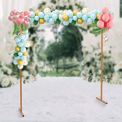 6.56 Ft Gold Wedding Arch Flower Backdrop Decoration Stand Birthday Party Supply