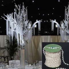 Acrylic Strands Bead Curtain 10m DIY Decoration For Wedding Party Festivals