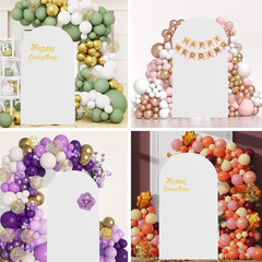 7.2FT Wedding Arch Cover Spandex Fitted Stretchy Arch Stand Covers,2-Sided round