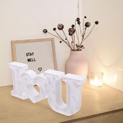 Uonlytech Light Up I Love You Sign I Love You Letters Sign Battery Operated L…