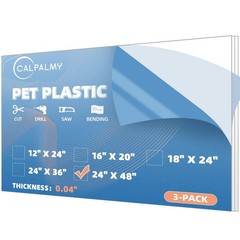 3 Pack PET Sheet Panels – 24″ x 48″ x 0.04″ Plexiglass – Quality Lightweight …