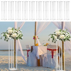 10x Acrylic Wedding Flower Stand Rectangle pedestal for Table Centerpiece Decor