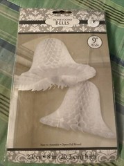 Honeycomb Bells 2 Pack 8in By 9 In White