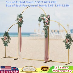 Metal Arch Backdrop Stand Gold Wedding Arch Stand Set of 3 for Party Decor