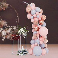 Ballon Arch Stand And 2 Wedding Flower Stands, Arch Backdrop Stand For Parties