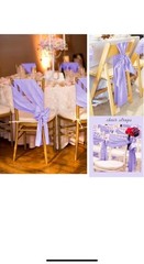 27 Satin Chair Sashes Banquet Chair Cover Bows Wedding Party Kitchen lavender