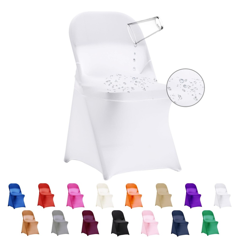 36 PCS Waterproof Stretch Spandex Folding Chair Covers, Dining Room Chair Sli…